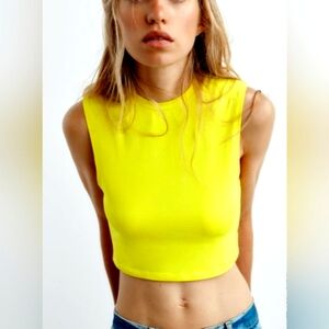 Zara Fitted Cropped Top, S